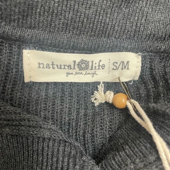 NWT Natural Life Long Sleeve Rib Knit Maxi Sweater Dress Charcoal Size S/M NEW - Picture 11 of 15